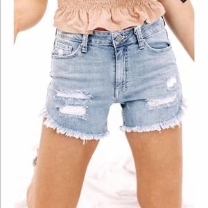 High waisted denim jeans